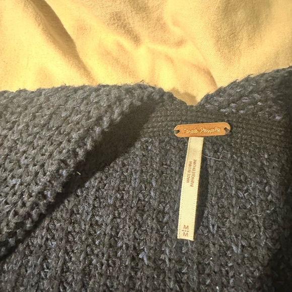 Free People High Hopes Chunky Cardigan -Navy/Black - Picture 5 of 6